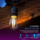 IP65 15M LED Lichterkette S14 Wasserdicht E27 Warm LED Retro Edison Filament Glühbirne Außenbereich Garten Terrasse Festliche Beleuchtung