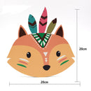 Nordische Kinderzimmer Deko Tiere Fuchs Bär 3D Wandsticker für Kinderzimmer Wandsticker Tiere Nordischer Fuchs Feder Wandsticker
