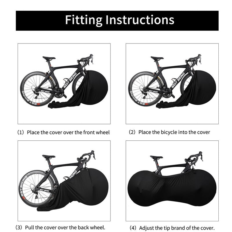 WEST BIKING 24-29 Inch Bike Cover Indoor Bicycle Wheel Cover Dust-proof  Storage Bag High Elastic Fabric Road MTB Bike Protector