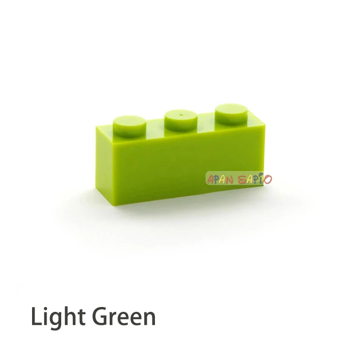 60pcs DIY Building Blocks Thick Figures Bricks 1x3 Dots Educational Creative Size Compatible With 3622 Plastic Toys for Children