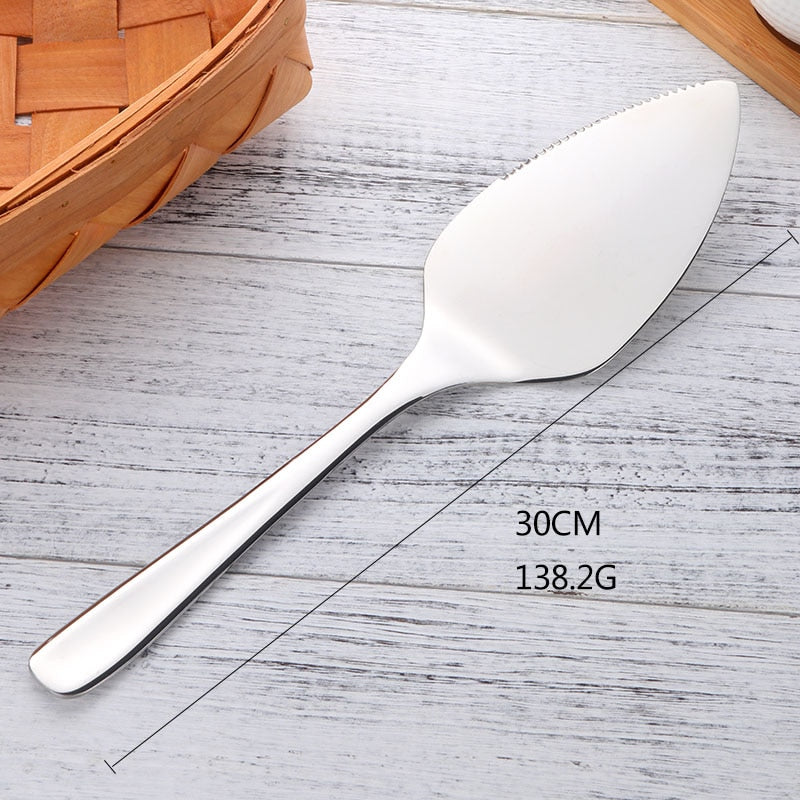 Stainless Steel Cake Shovel Serving Knife and Cake Fork Set Baking Tool for Pie Pizza Server Kitchenware Baking &amp; Pastry Spatula