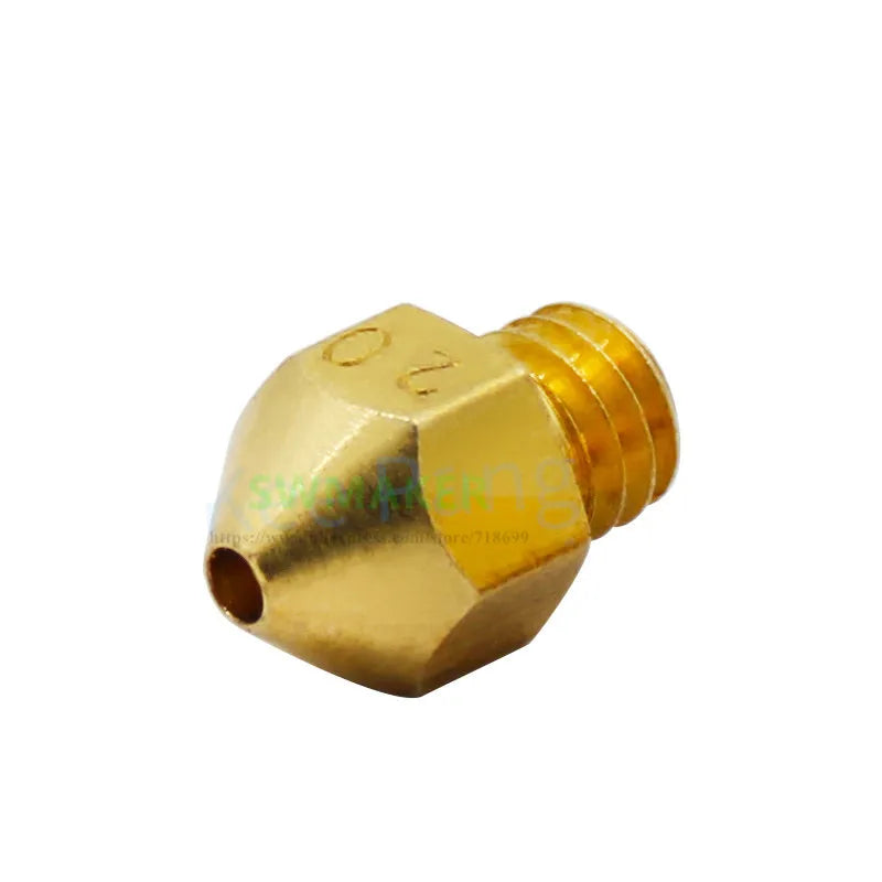MK8 M6 Large Caliber Copper Nozzle brass nozzle 1.0mm 1.5mm 2.0mm Larger Diameter For 1.75mm 3mm Filament 3D Printer Accessories