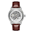 ORKINA Male Mechanical Hand-wind Skeleton Wristwatch Luminous Hands Watch for Men