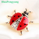 2022 Exquisite Cute Little Bee Ladybug Rhinestone Brooch Charm Ladies Trend Brooch Pin Party Clothing Accessories