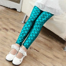 Meerjungfrau-Schuppen-Druck Frühling Sommer Kinder Baby Mädchen Leggings Skinny Kinderhose 2-12 Jahre