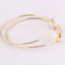 reidgaller 5pcs rose gold plated stainless steel 8mm cabochon bracelet base blanks diy cuff bangle bezel settings for jewelry