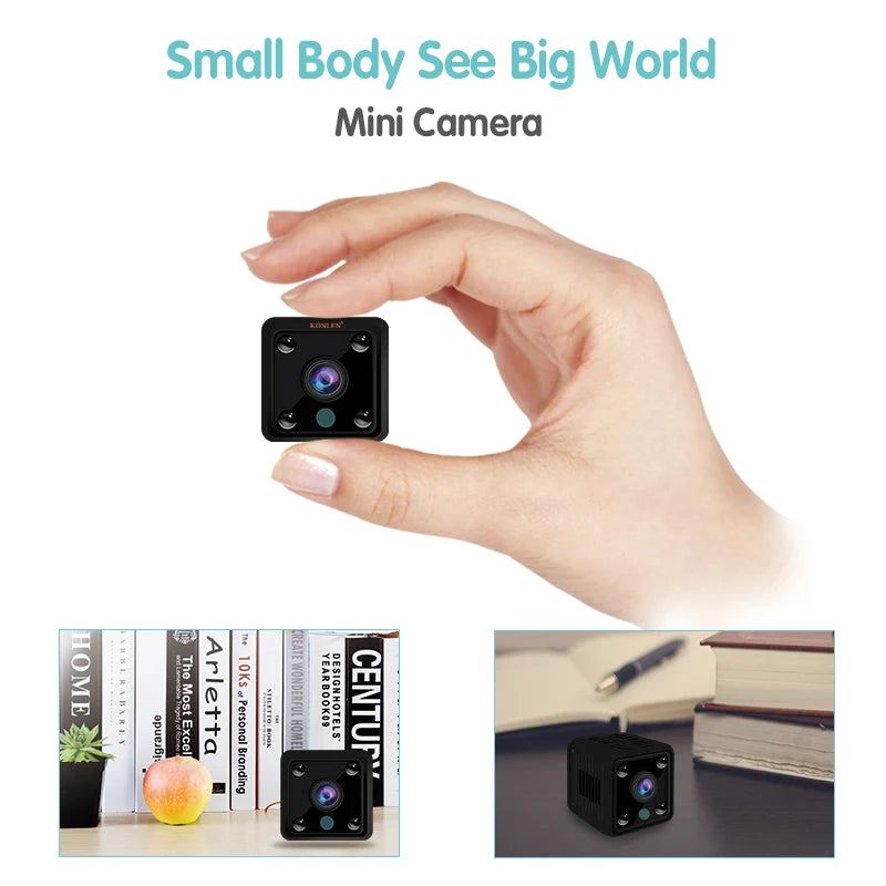 Small Mini Tuya Smart Life Wifi Camera IP Wireless Battery 1080P HD Video CCTV Nanny Body Cam Night Home Security Google Alexa