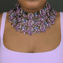 Miwens 2021 New Yellow Color Crystal Necklace Long Big Lady Chain Charm Fashion Party Statement DIY Hot Sale Accessories A551