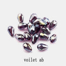 60/70PCS 8/10mm Crystal Tear Drop Shape Beads for Jewelry Making Waterdrop AB Glass Beads Loose Jewellery Beads DIY Bracelets