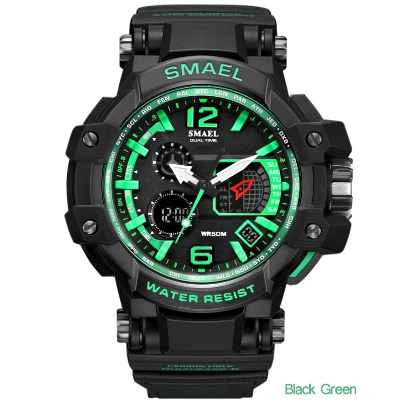 SMAEL Men Quartz Digital Watch Men‘s Sport Watches Electronic Military Wrist watch Male Waterproof Clock 1509 Relogios Masculino