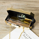 Goldene Acrylbox Geometrische Abendtasche Clutch Elegante Kette Damentasche für Party Umhängetasche für Hochzeit/Dating/Party