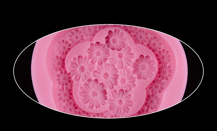 Daisy Shaped Flower Soap Mold,Resin Clay Chocolate Candy Silicone Cake Mould,Fondant Cake Decorating Tools  E858