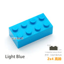 10pcs/lot DIY Blocks Building Bricks Thick 2X4 Educational Assemblage Construction Toys for Children Size Compatible With Brand