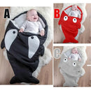 Cartoon Shark Sleeping Bag Baby Sleeping Sack Winter Strollers Bed Swaddle Blanket Wrap Cute Cotton Bedding Baby Sleep Sack