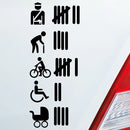 15 * 6cm travel list adjustment sticker interesting traffic warning window bumper novel JDM drift vinyl car sticker