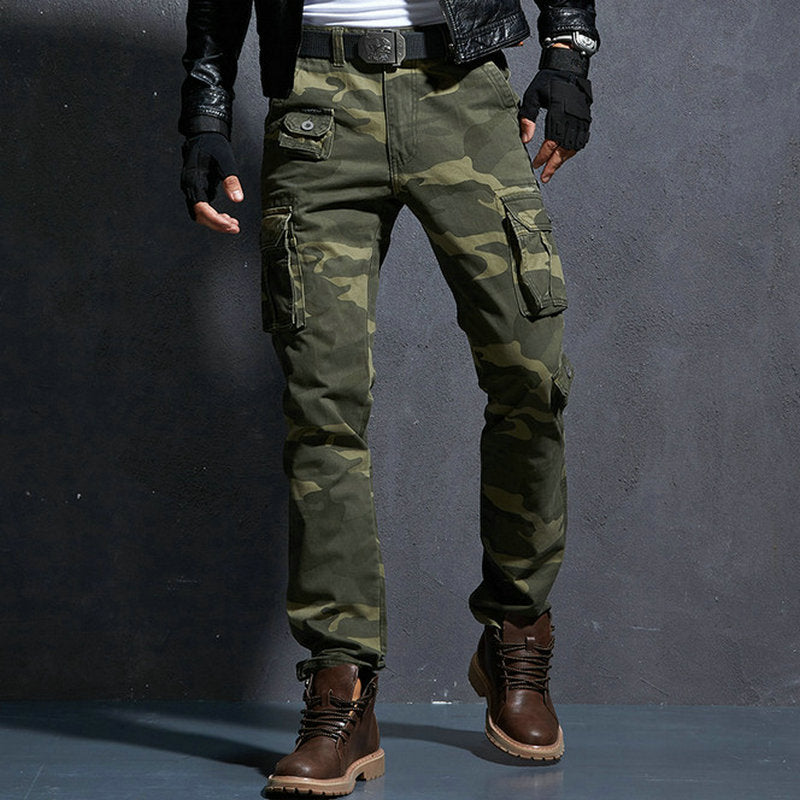 Spring Military Cargo Tactical Pants Cotton Casual Camouflage Trousers Men Pantalon Homme