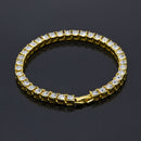 5mm Men's Hip Hop Bling Bling Iced Out Tennis Chains 1 Row Necklaces Bracelet Crystal Luxury Gold Silver Color Men Chain Jewelry