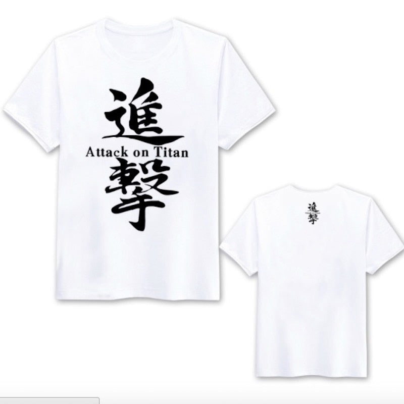 Attack On Titan t shirt mens streetwear t-shirt anime cosplay clothes boys summer tshirt summer Tops Tees