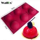 WALFOS 3D Handgemachte Runde Silikon-Kuchenform 3 Cupcake Gelee Pudding Keks Mini-Muffin Seifenform DIY Backwerkzeuge