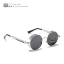 KDEAM Steampunk Sunglasses Men Round Sun Glasses Women Baroque Carved Legs All-matching Size With Box KDA372