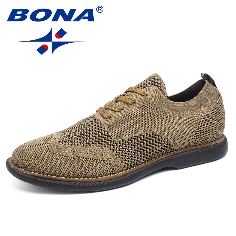 BONA New Fashion Style Men Casual Shoes Flying Weaven Men Shoes Super Light Men Oxfords Comfortable Men Flats Free Shipping