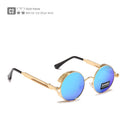 KDEAM Steampunk Sunglasses Men Round Sun Glasses Women Baroque Carved Legs All-matching Size With Box KDA372