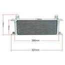 Universal 13 Rows Oil Cooler Kit + Oil Filter Sandwich Adapter + Nylon Stainless Steel Braided An10 Hose W/ PQY Sticker+Box