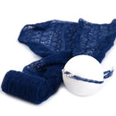 2 Pcs/set Baby Photography Props Blanket Wraps Stretch Knit Wrap Photo Newborn Cloth Accessories Headdress hair accessories
