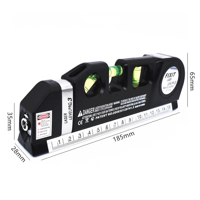 Vertical Horizontal Laser Level Tape Adjustable Standard Ruler Cross Lines Measuring Instrument With Tripod