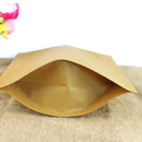 50PCS Stand up Kraft Paper+Foil Inlay Ziplock Storage Bag High Barrier Powder Nuts Coffee Tea Spice Candy Heat Sealing Pouches
