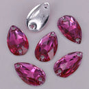 100pcs/Lot, 7*12mm, 10*14mm, 10*18mm, 17*28mm Colors Flat Back Resin Teardrop Sew On Stones