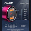 Baseus Quick Car Charger 6A 45W Dual USB Type C QC4.0 PD3.0 Fast Charger For iPhone13 Pro Xiaomi Samsung Phone Car Fast Charging