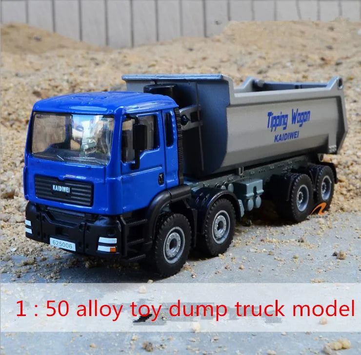 Free shipping ! 1 : 50 alloy slide car toy models construction vehicles ,dump truck model,Children's favorite
