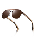 Hu Wood Sonnenbrille Herren Polarisiert Rote Gläser Handgemachte Mode Marke Cool UV400 Hochwertig Autofahren mit Etui Oculos GR8039