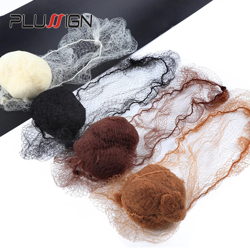 20Pcs Durable Nylon Hair Net For Bun Hair Hair style Tool Black Beige Brown 5Mm Hair Net For Wigs Mesh Hair Styling Hairnets