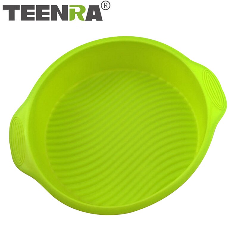 TEENRA 1Pcs Round Silicone Cake Mold Non-stick Baking Pan Muffin Cake Pan 3D Silicone Baking Dish Bread Mold Cake Form Bakeware