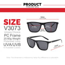 VIVIBEE Square Sunglasses Polarized for Men 2024 Trending Design UVA UVB Protection Sun Glasses Women Driver Polarised Shades