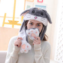 Animal Cartoon Unicorn Girls Unicorn Hat Winter Women Hats Plush Moving Rabbit Ears Hat Children&