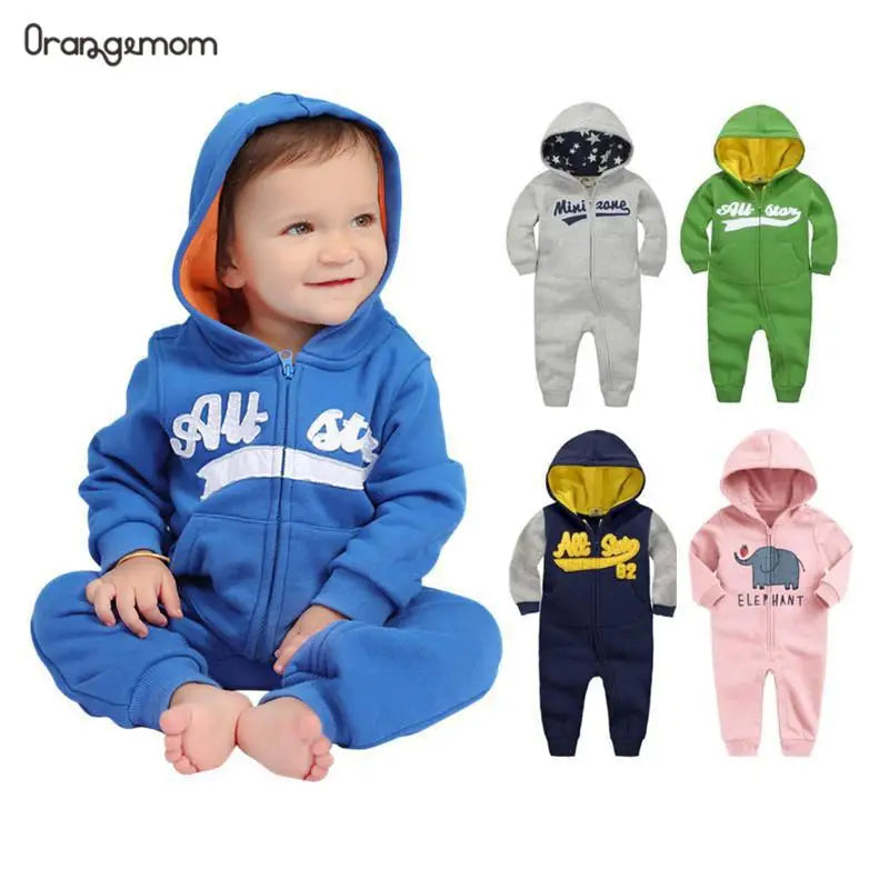 2023 Spring Baby Rompers Newborn Cotton Tracksuit Clothing Baby Long Sleeve Hoodies Infant Boys Girls Jumpsuit Baby Clothes Boy