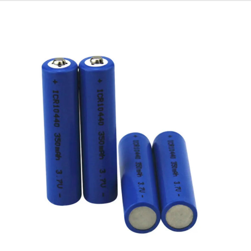 2pcs/lot 10440 3.7v lithium battery flashlight suitable for 350mAh AAA rechargeable battery