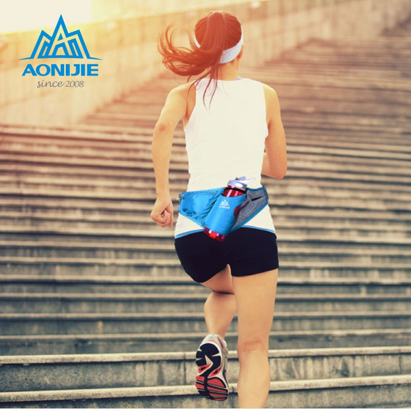 AONIJIE Outdoor Waist Belt Sports Hydration Packs Fanny Pack Phone Holder For Trail Running Camping Marathon With 600ml Bottle