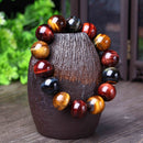 JoursNeige Natural Color Tiger Eye Stone Bracelet 12-20mm Beads Crystal Bracelet for Men Women Lucky Bracelet Jewelry