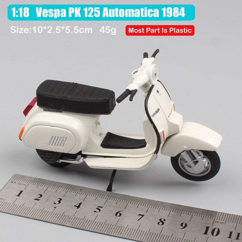 1:18 scale Piaggio Vespa Scooter 98 PK 125 GTR P150X 300 MP5 Primavera GTS motorcycle moto bike diecast vehicles toys model kids