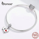 BAMOER Poker Ace Double Pendant Charm for Original 925 Silver Charms Bracelet Sterling Silver 925 Breloque DIY Jewelry SCC1172