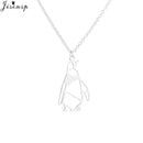 Jisensp Necklace 2026 Lucky Origami Penguin Necklace for Women Lovely Vivid Animal Penguin Pendant Necklace Trendy Jewelry