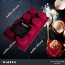 WALFOS 3D Handgemachte Runde Silikon-Kuchenform 3 Cupcake Gelee Pudding Keks Mini-Muffin Seifenform DIY Backwerkzeuge