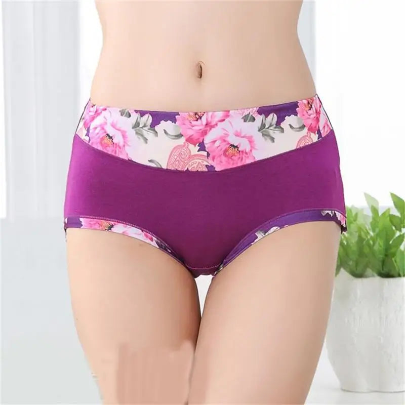 New Underwear Women Floral Panties Print Women's Panties Shorts Breifs Sexy Lingeries Female Panties Cotton Underwear For Women