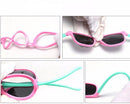 LongKeeper Spiegel Kinder Sonnenbrillen mit Etui Jungen Mädchen Polarisiert Silikon Sicherer Sonnenschutz Brille Geschenk Für Kinder Baby UV400 Gafas