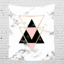 Marble Print Tapestry Pink and Golden Nordic Wall Hanging Tenture Mural Modern Dorm Room Decor Geometric Yoga Carpet Blanket
