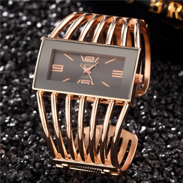 Women'S Watches New Luxury Bangle Steel Bracelet Fashion Rectangle Small Dial Ladies Quartz Wristwatches Clock Hot Montre Femmes